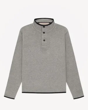 Kids' Zip Pullover in Dark Oatmeal