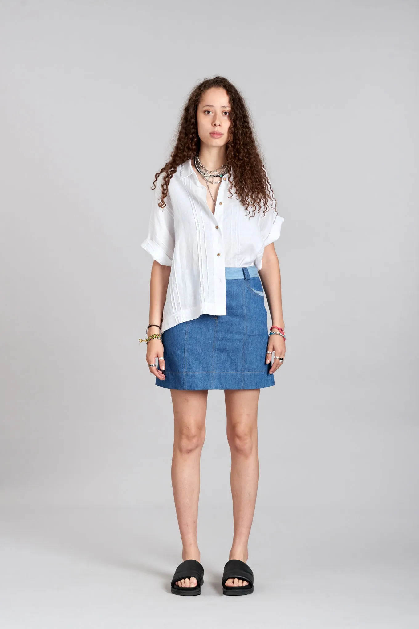 KIMONO Organic Linen Shirt - Off White