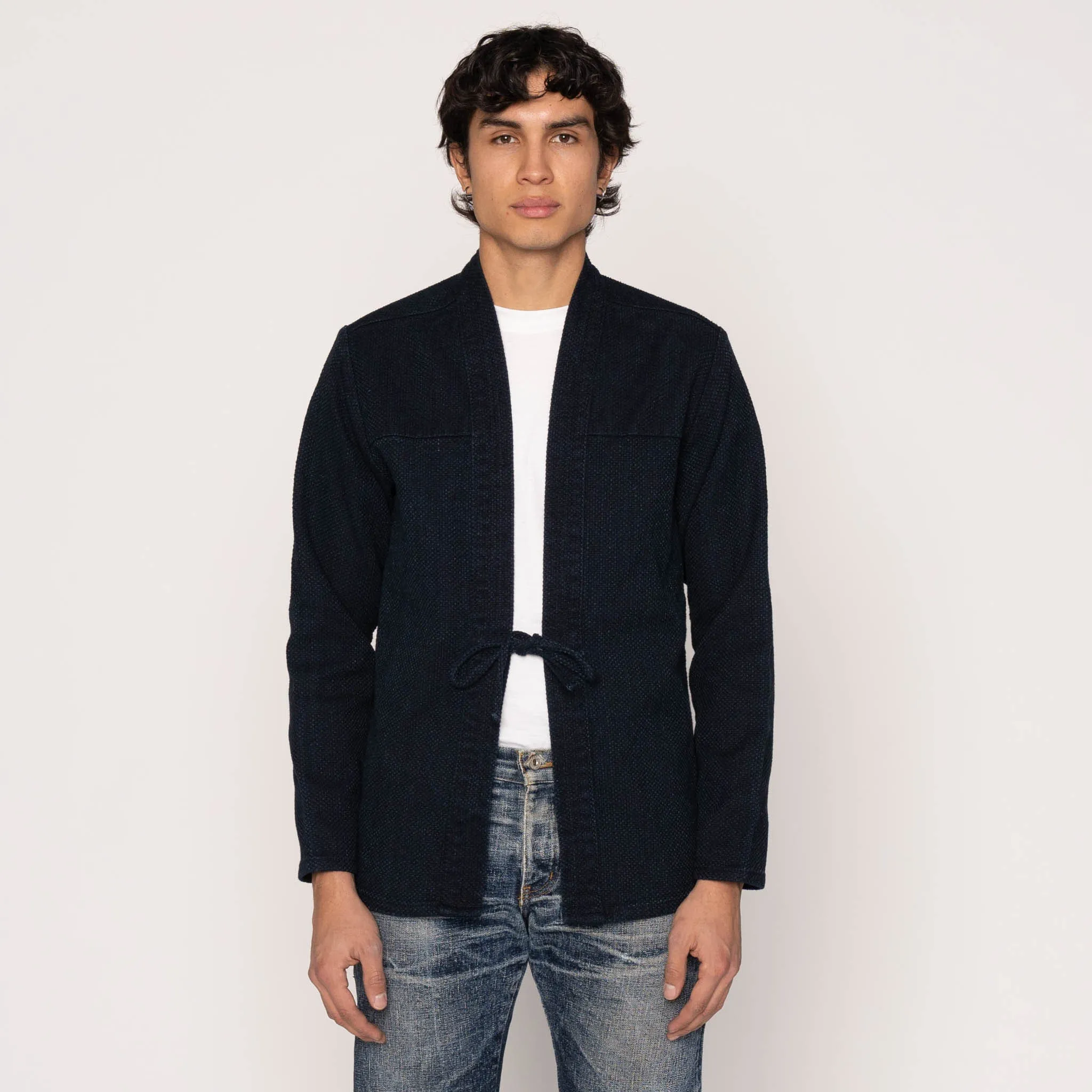 Kimono Shirt - Indigo Sashiko