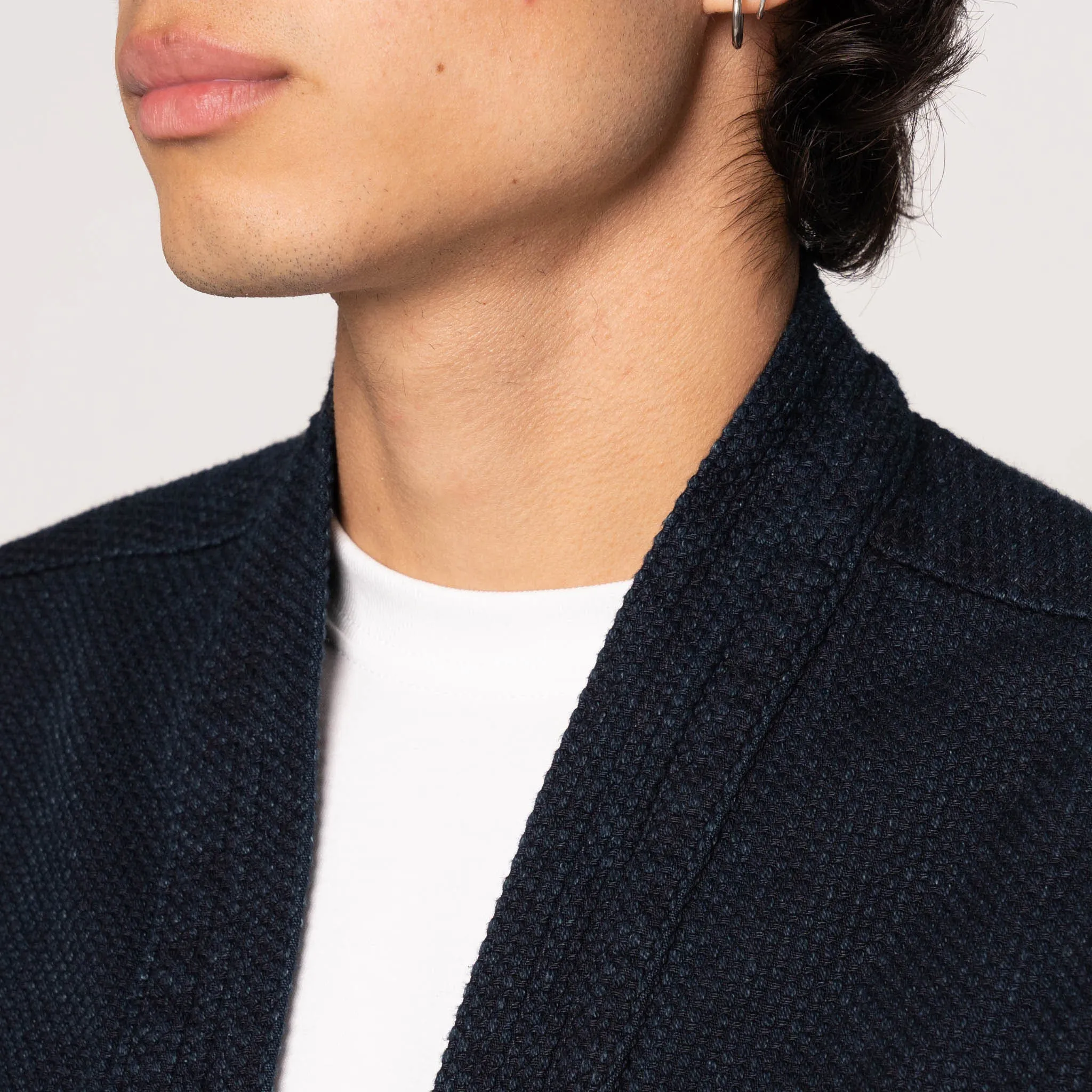 Kimono Shirt - Indigo Sashiko