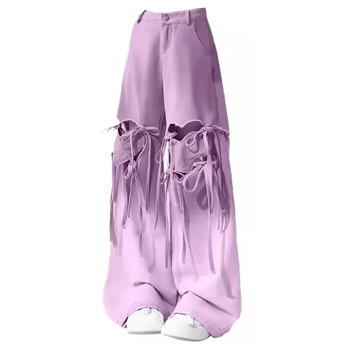 Knee-Heart Gradient Pants