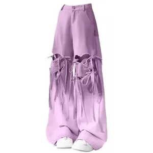 Knee-Heart Gradient Pants
