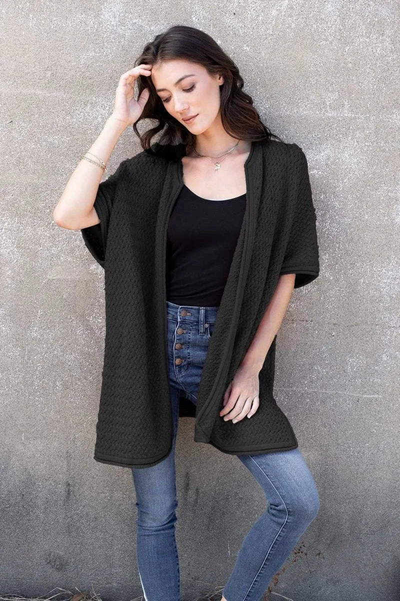 Lattice Stitch Kimono in Canyon Red