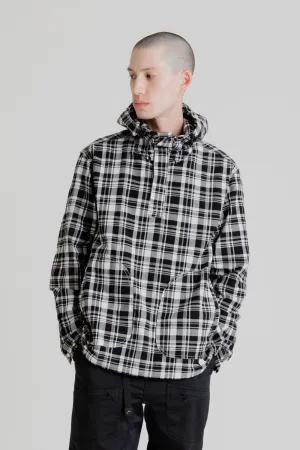 Light Cotton Pullover Hoody - Black Check