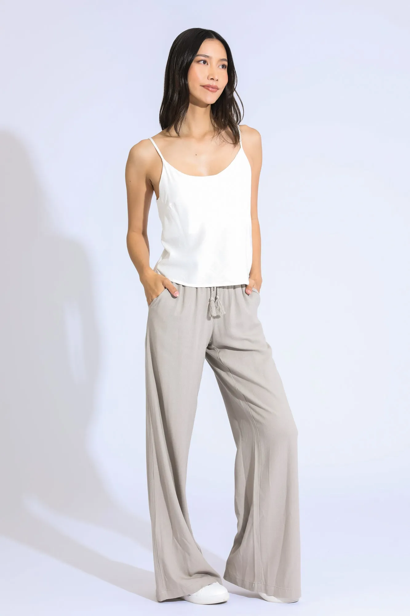 LUNA BOARDWALK WIDE LEG PANT - TAUPE