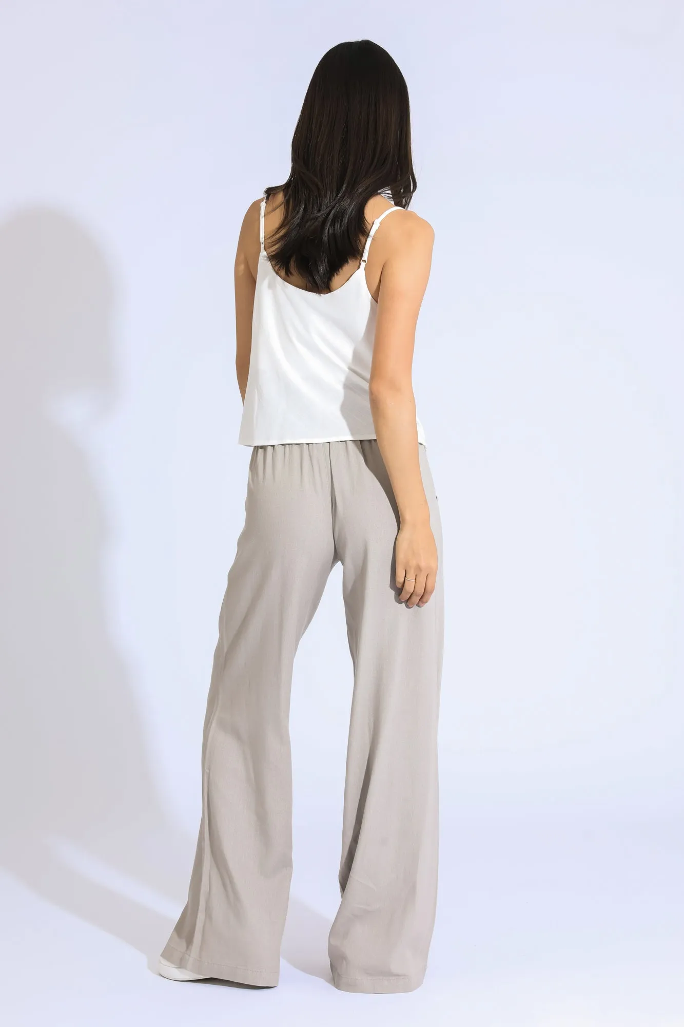 LUNA BOARDWALK WIDE LEG PANT - TAUPE