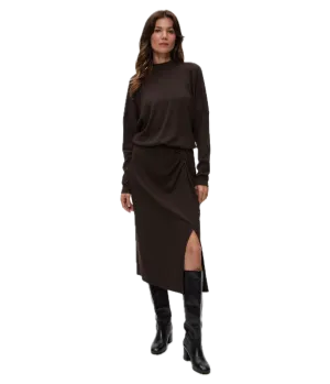 Michael Stars Lila Blouson Midi Dress in Java