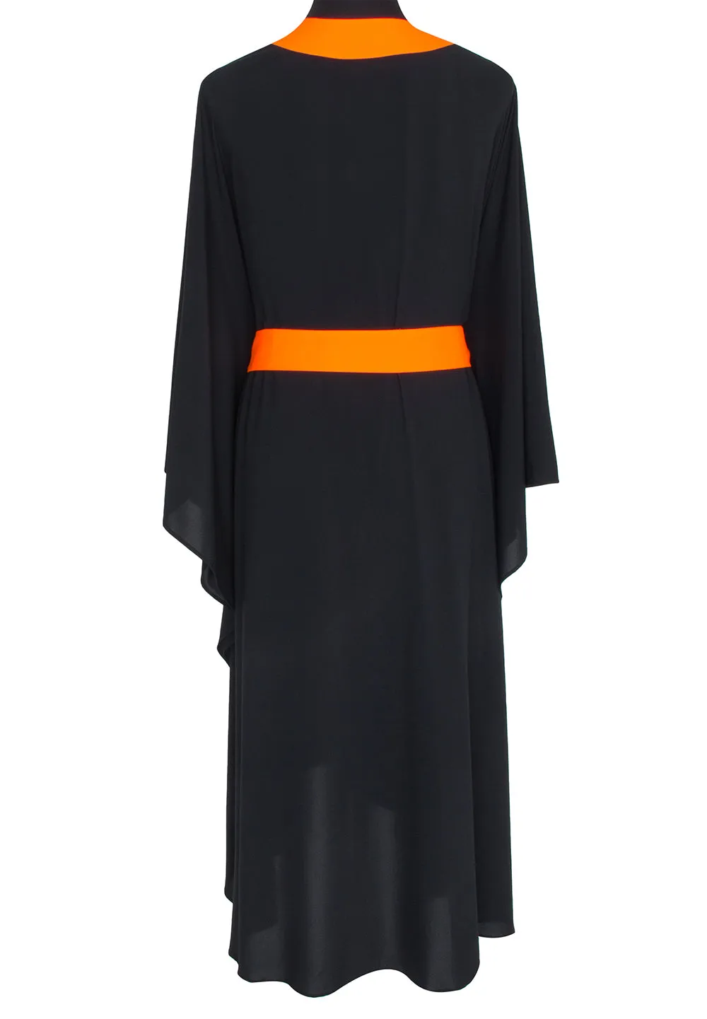 Monochrome - Black Kimono (Neon Orange)