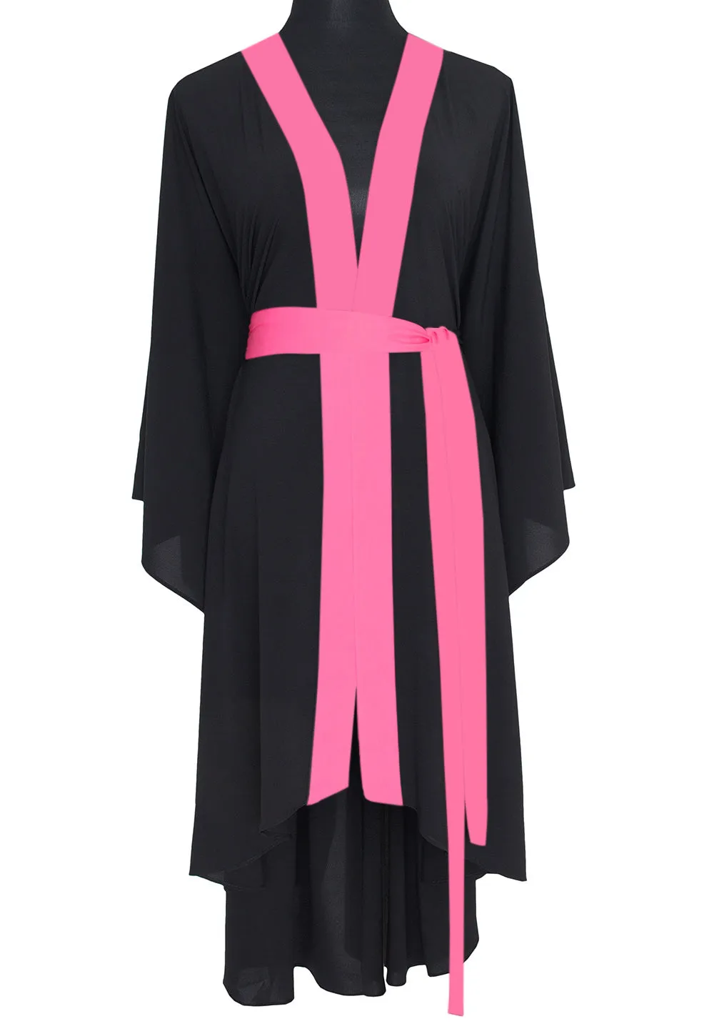 Monochrome - Black Kimono Skull (Neon Pink)