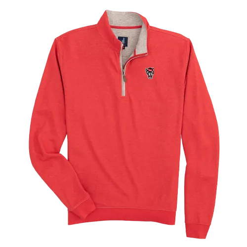 NC State Wolfpack Johnnie-O Youth Red Wolfhead Sully 1/4 Zip Pullover