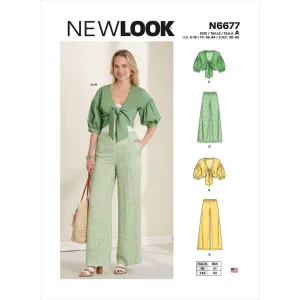 New Look Sewing Pattern N6677 Misses' Cropped Jacket & Trousers