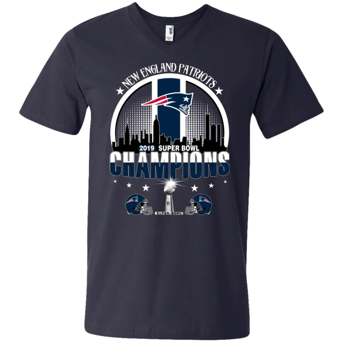 Nfl – New England Patriots 2019 Super Bowl Champions Football Men V-Neck T-Shirt