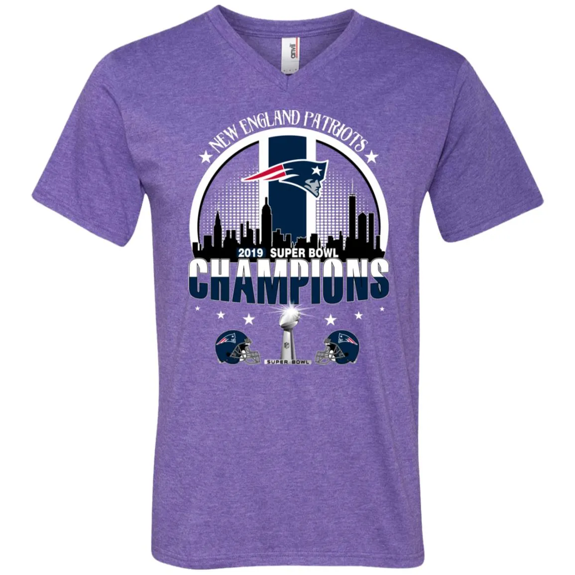 Nfl – New England Patriots 2019 Super Bowl Champions Football Men V-Neck T-Shirt