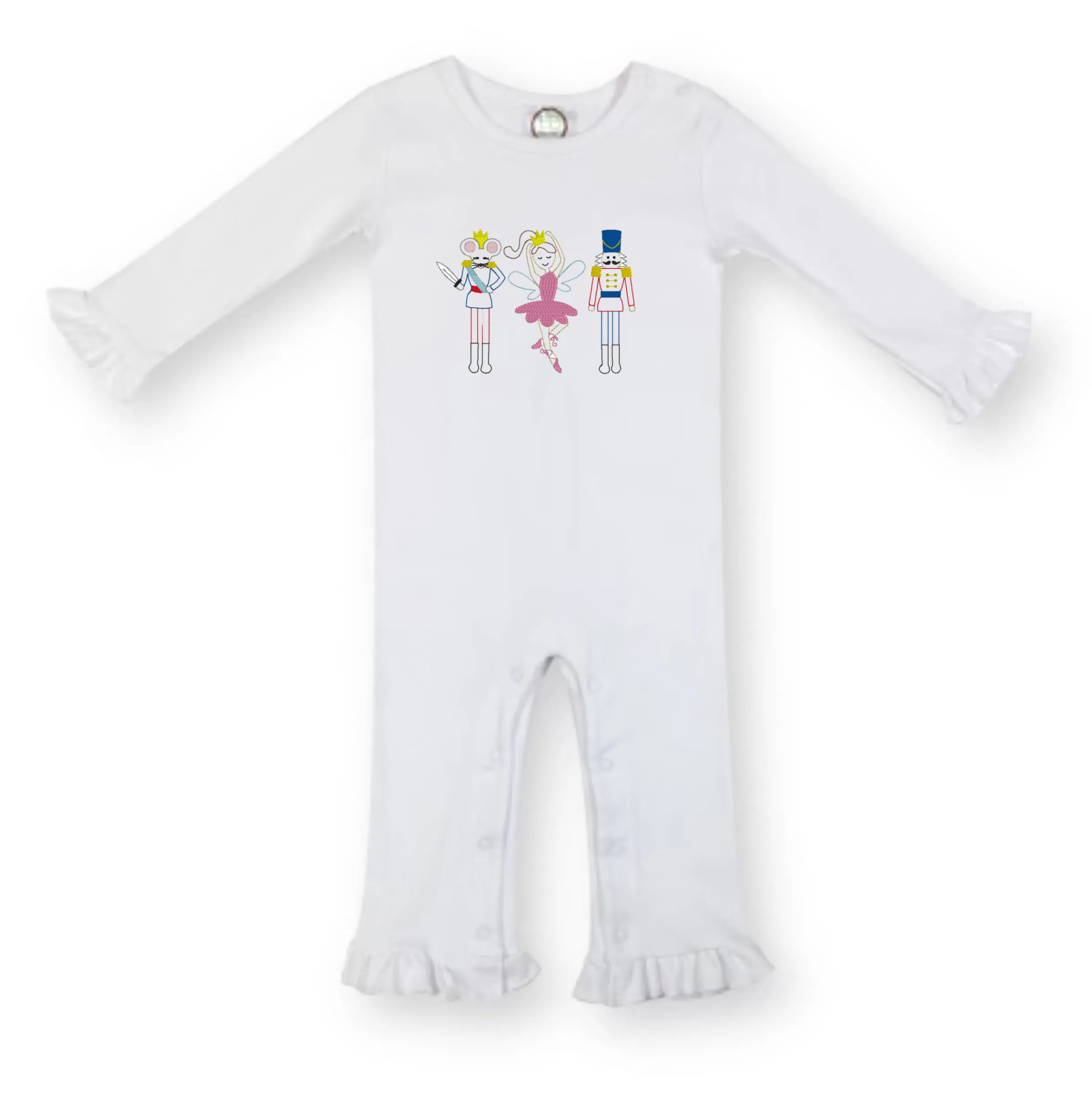Nutcracker Embroidered Romper