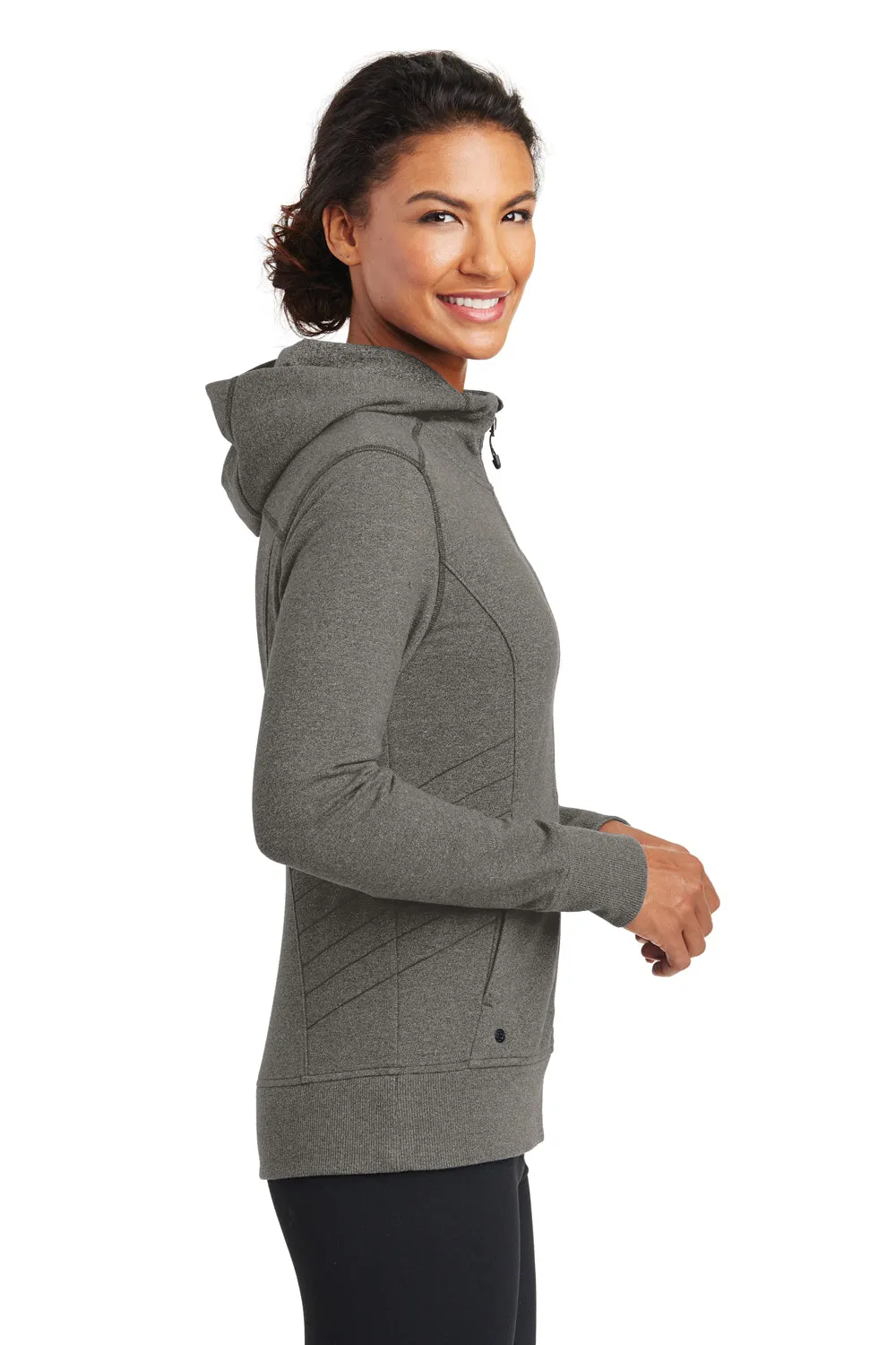 Ogio Womens Endurance Cadmium French Terry Full Zip Hooded Jacket - Gear Grey - Closeout