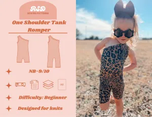 One Shoulder Tank Romper PDF