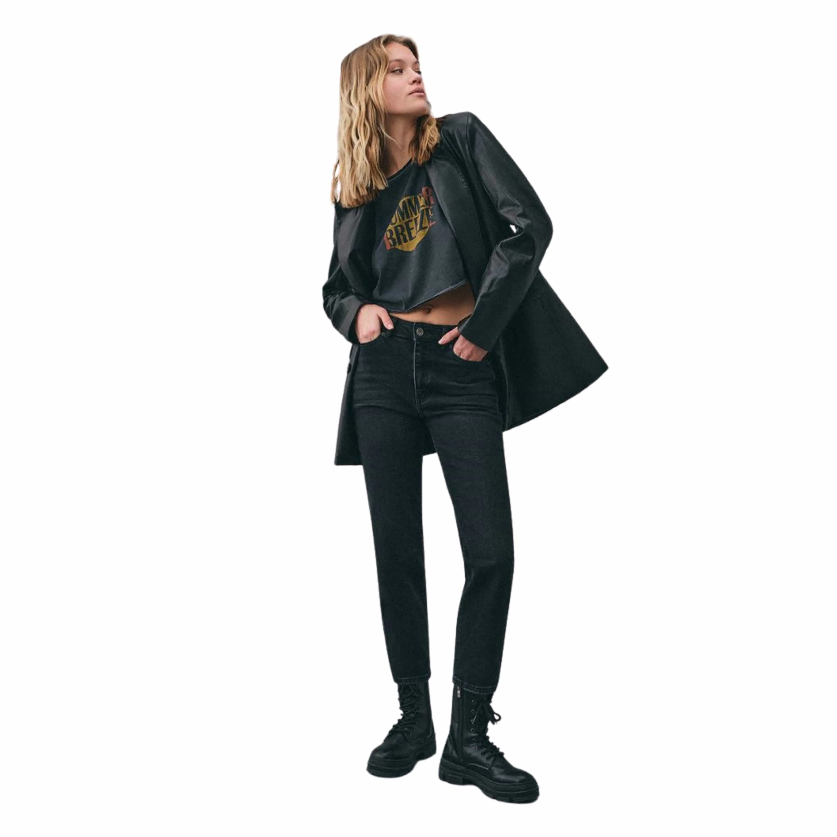 OXXO - High Waist Denim Pants