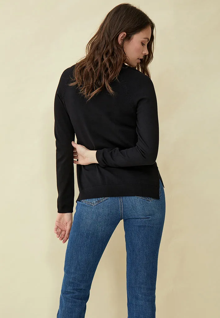 PCTana V Knit Pullover - Black