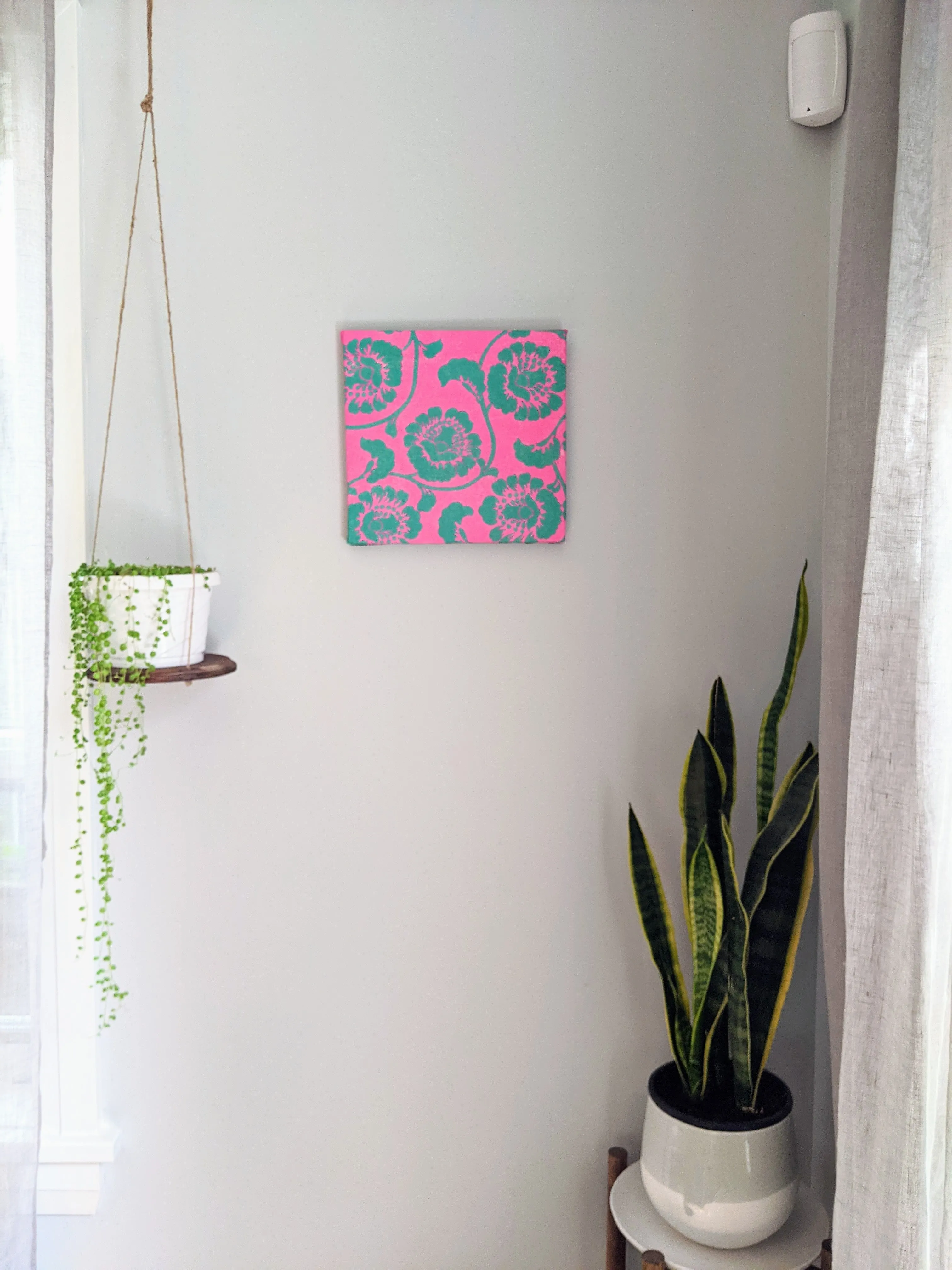 Peony pink wall art