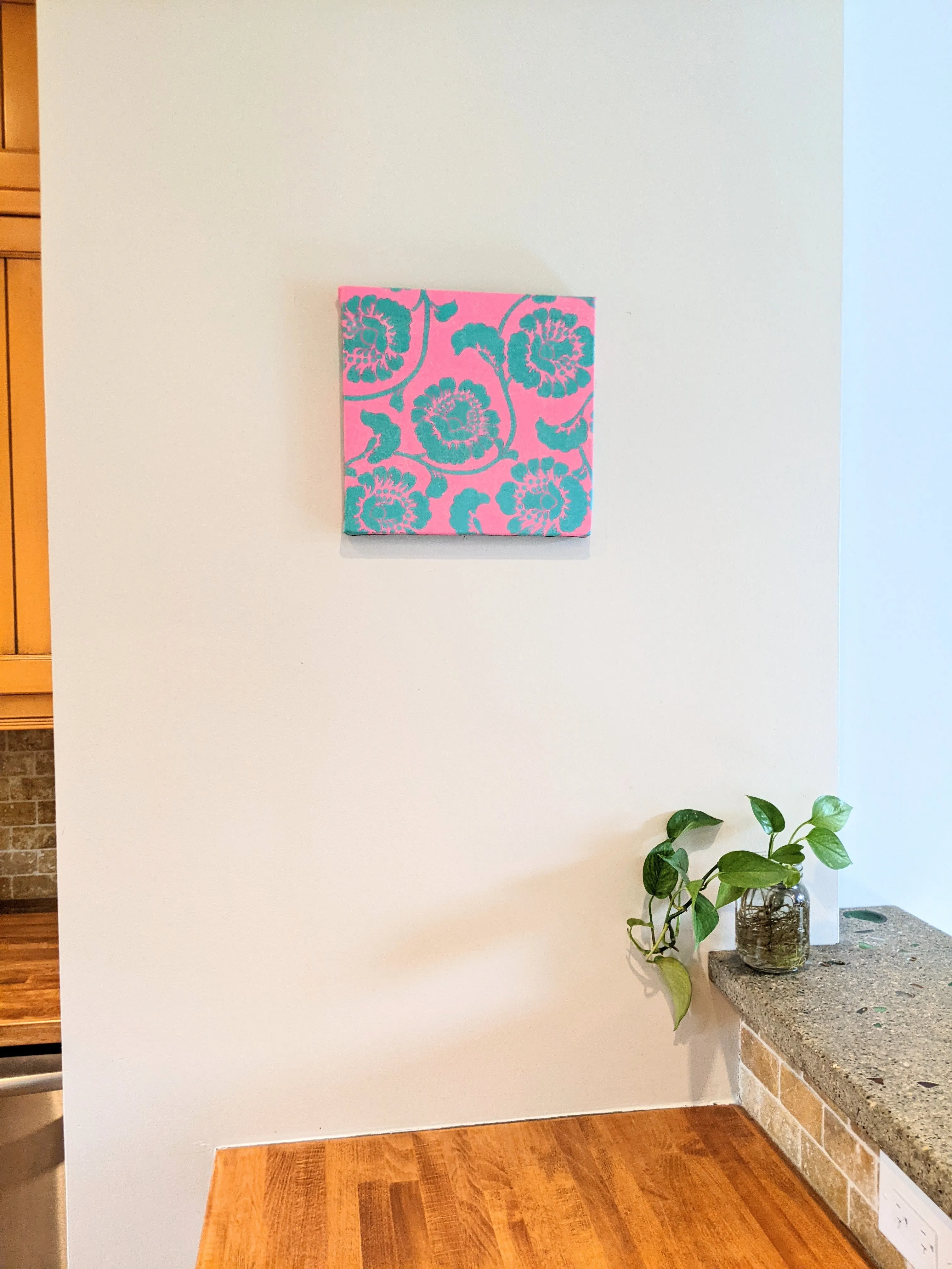 Peony pink wall art