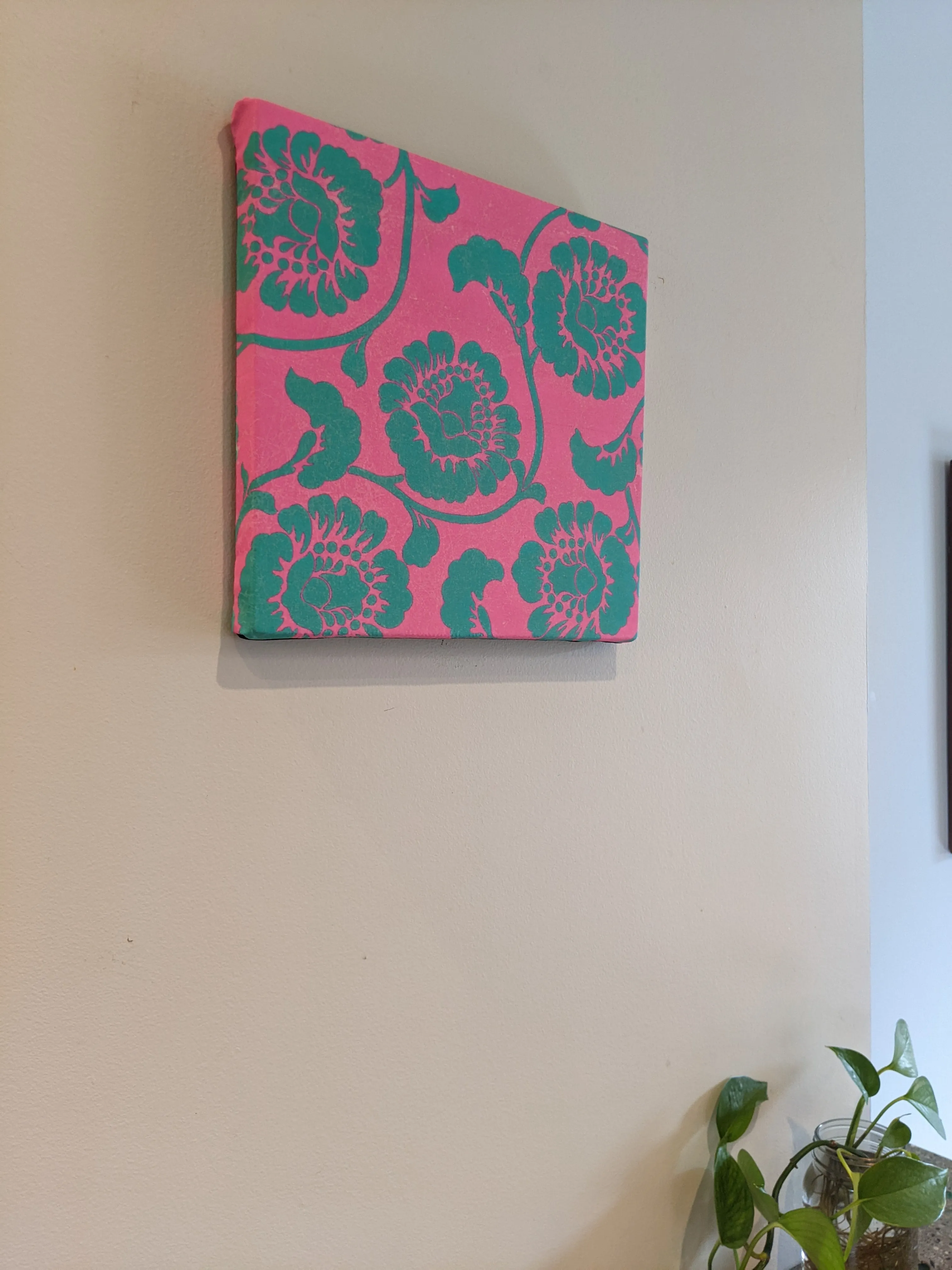 Peony pink wall art