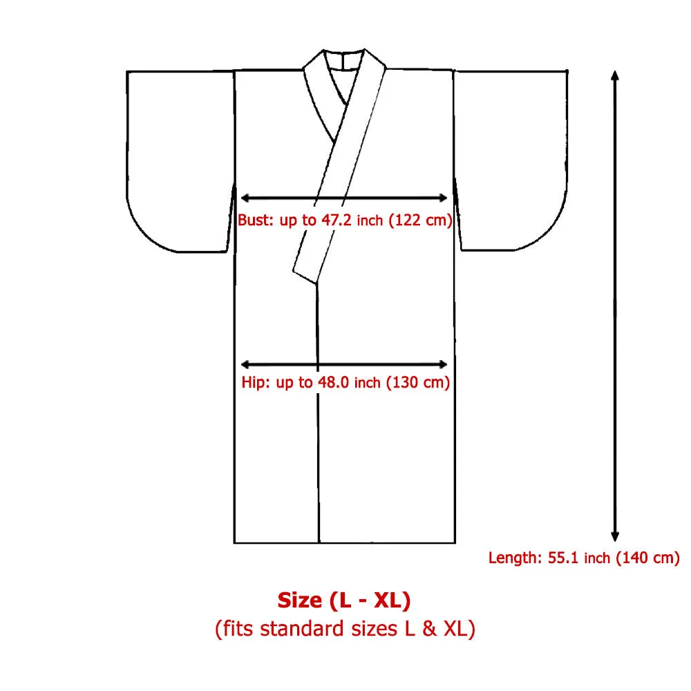 Red Japanese Geisha Style Kimono Dress Hana
