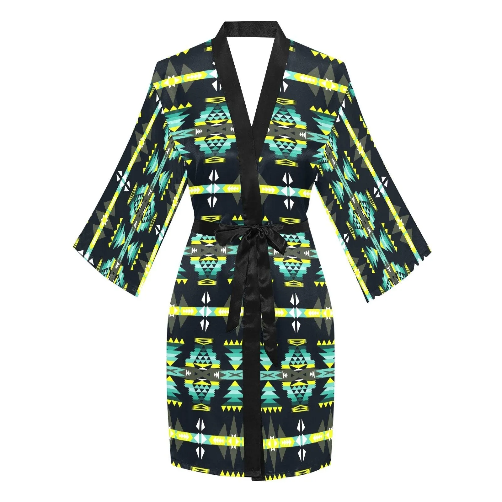River Trail Long Sleeve Satin Robe