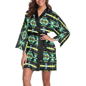 River Trail Long Sleeve Satin Robe