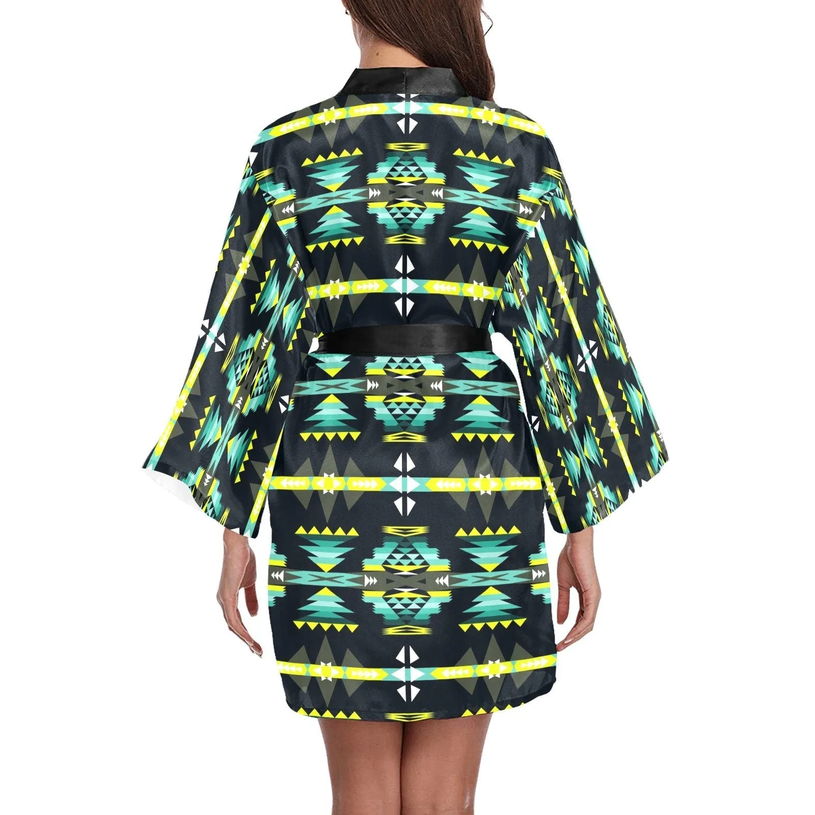River Trail Long Sleeve Satin Robe
