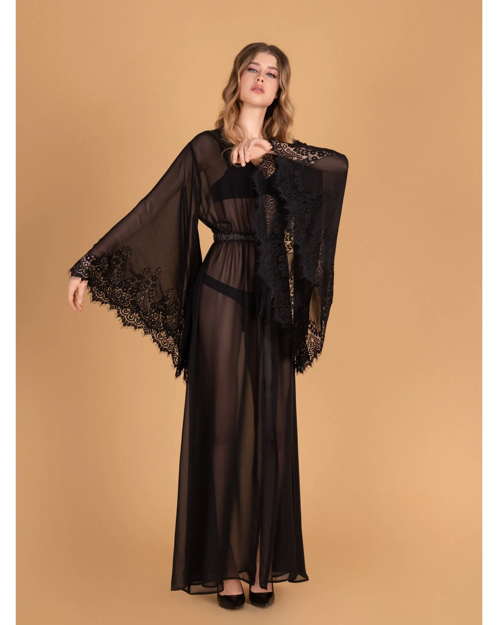 Sabina Elegant Sheer Robe