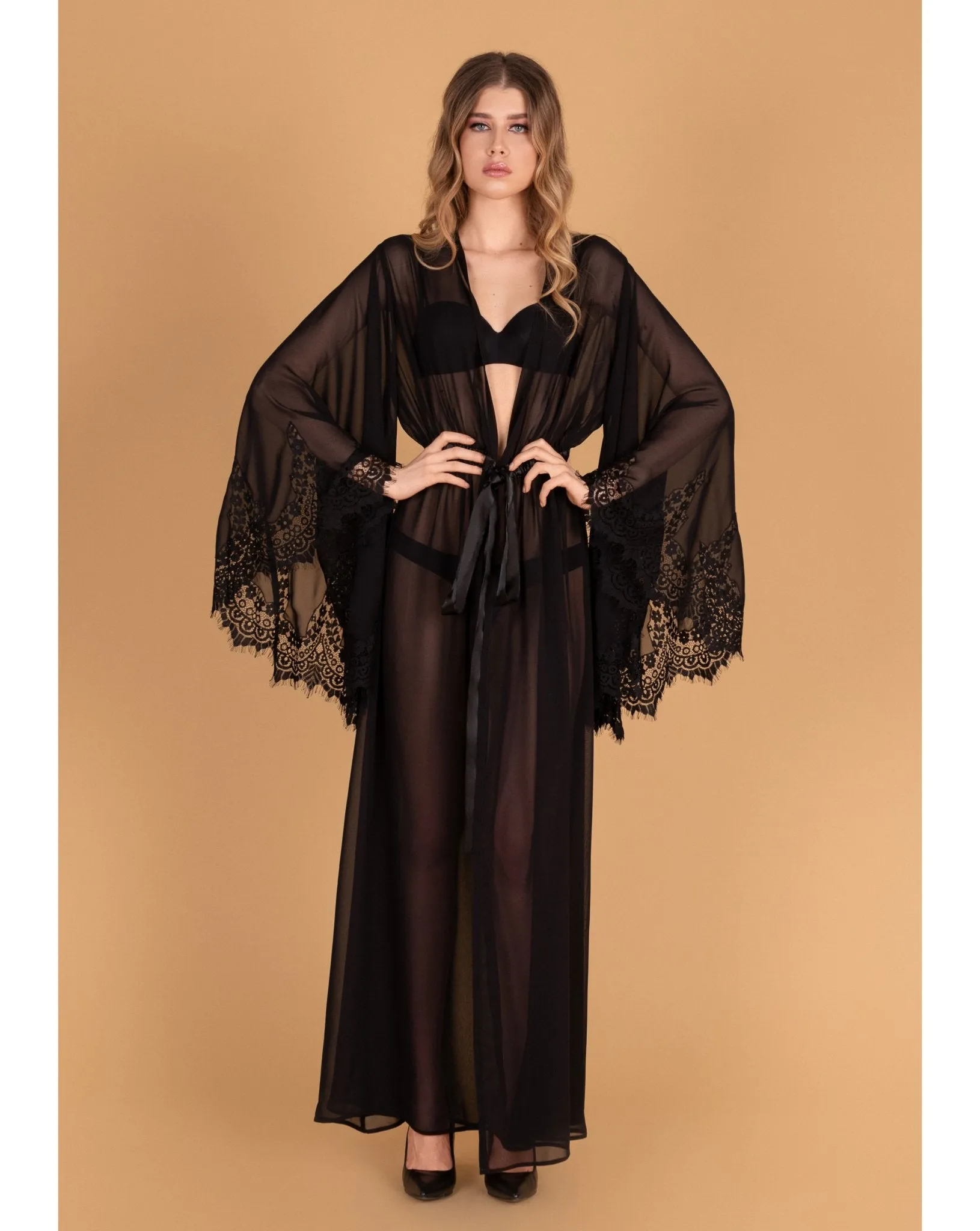 Sabina Elegant Sheer Robe