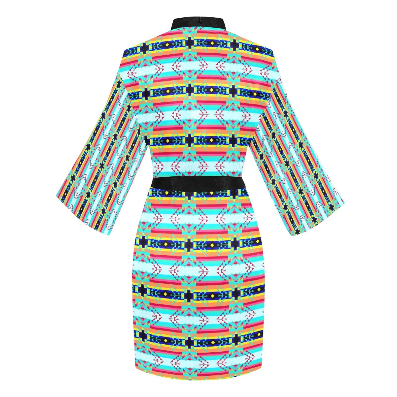 Sacred Spring Long Sleeve Satin Robe