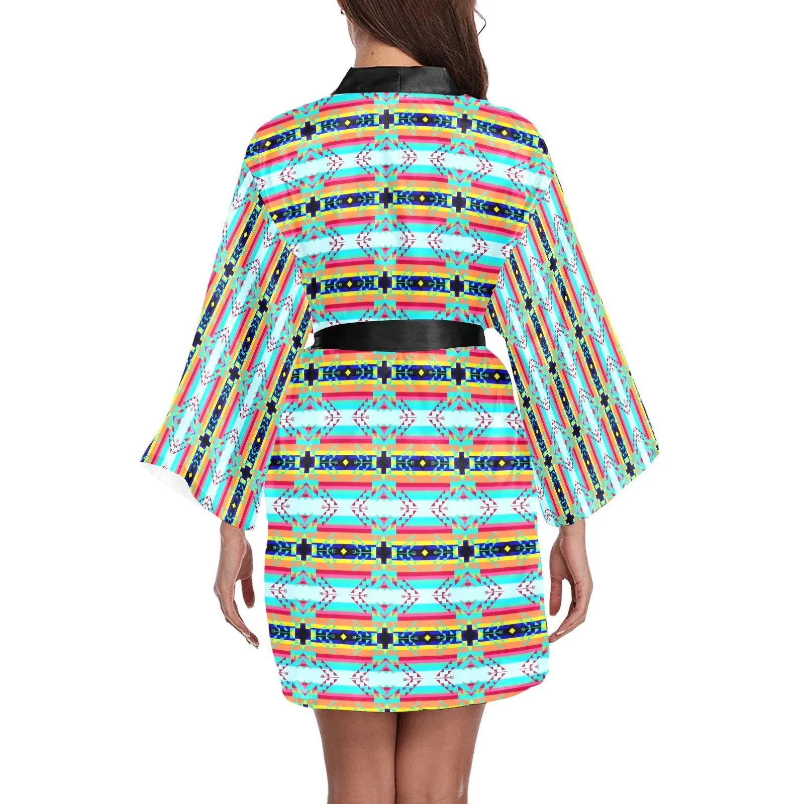 Sacred Spring Long Sleeve Satin Robe