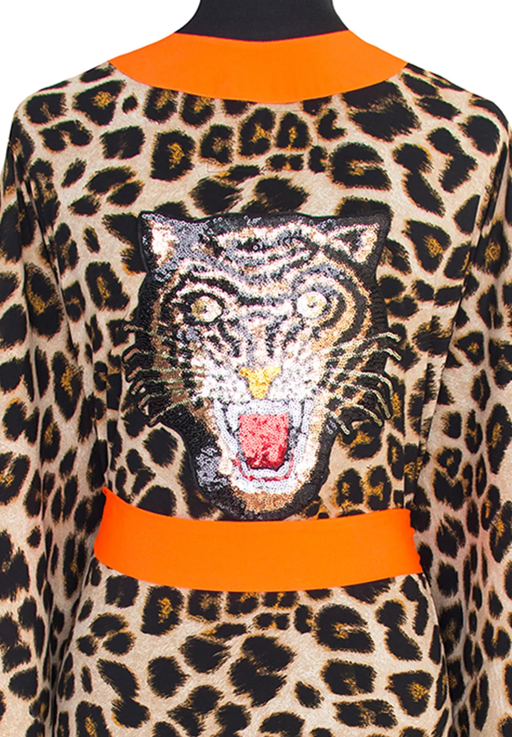 Safari - Orange Leopard Kimono Tiger (Neon Orange)