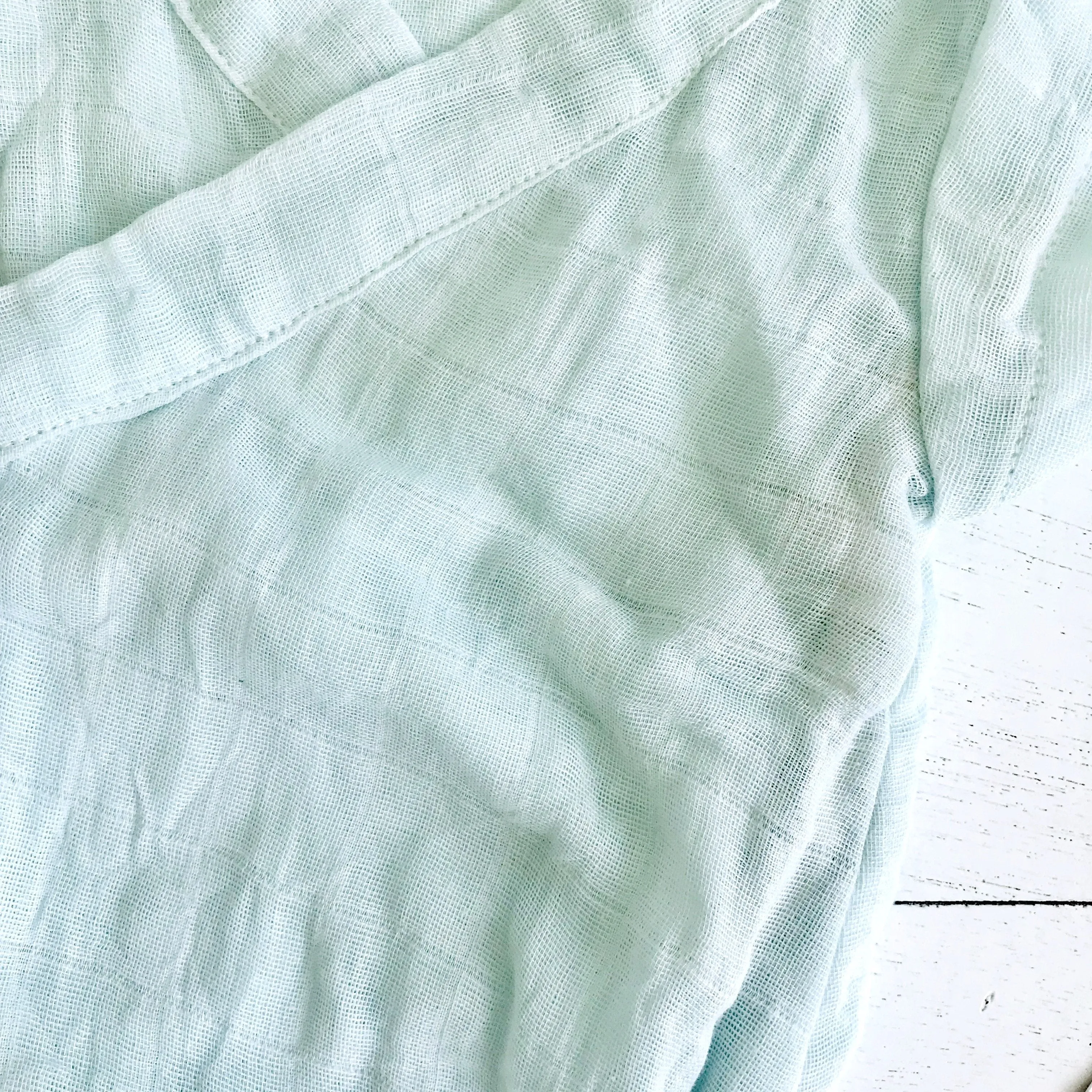 Sakura Kimono Onesie in Organic Muslin - Blue