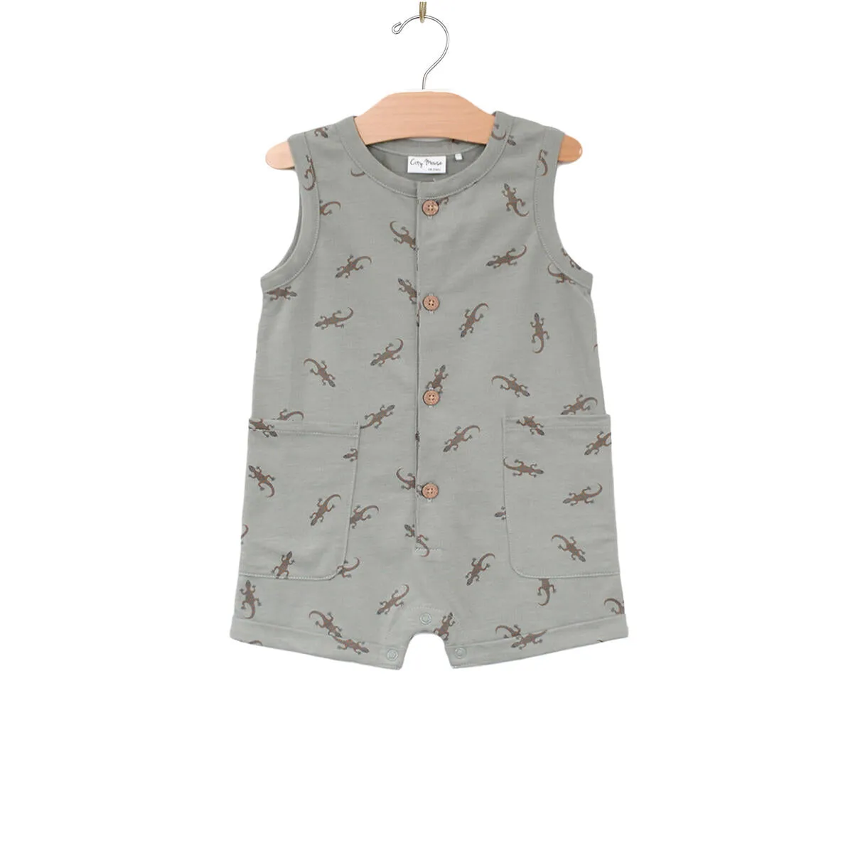 Salamander Henley Tank Shortie Romper