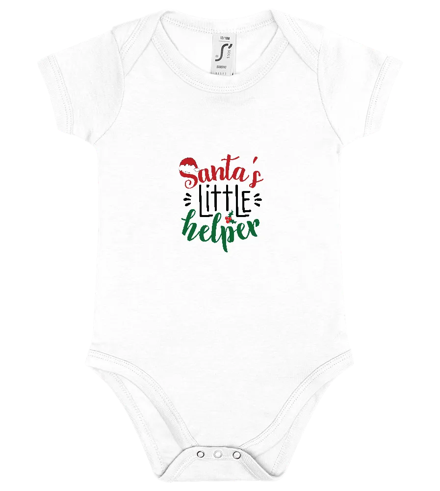 Santa's Little Helper Quote Design - Baby bodysuit