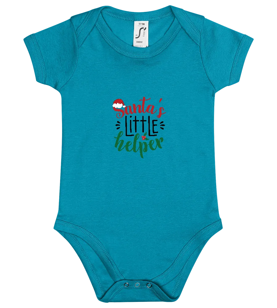 Santa's Little Helper Quote Design - Baby bodysuit