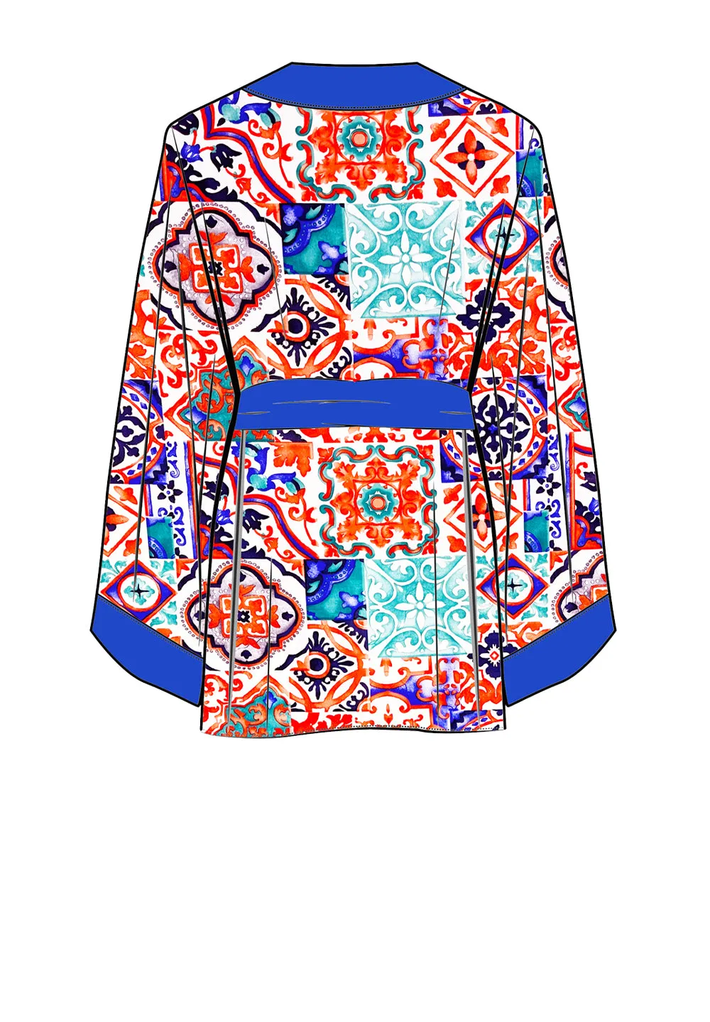 Siciliana - Carmella Kimono (Royal Blue)