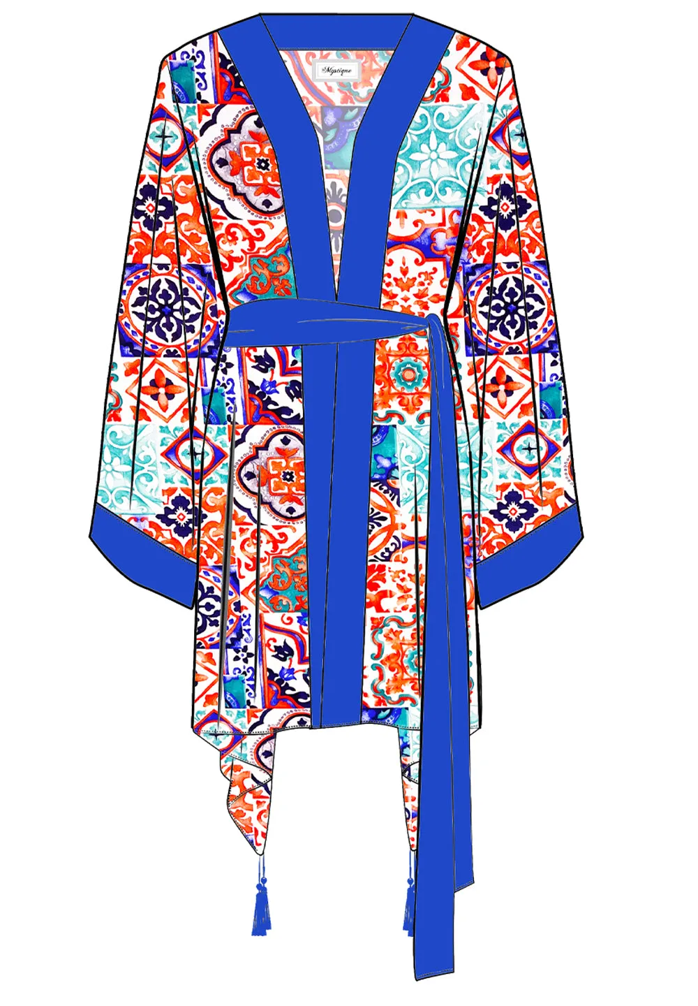 Siciliana - Carmella Kimono (Royal Blue)