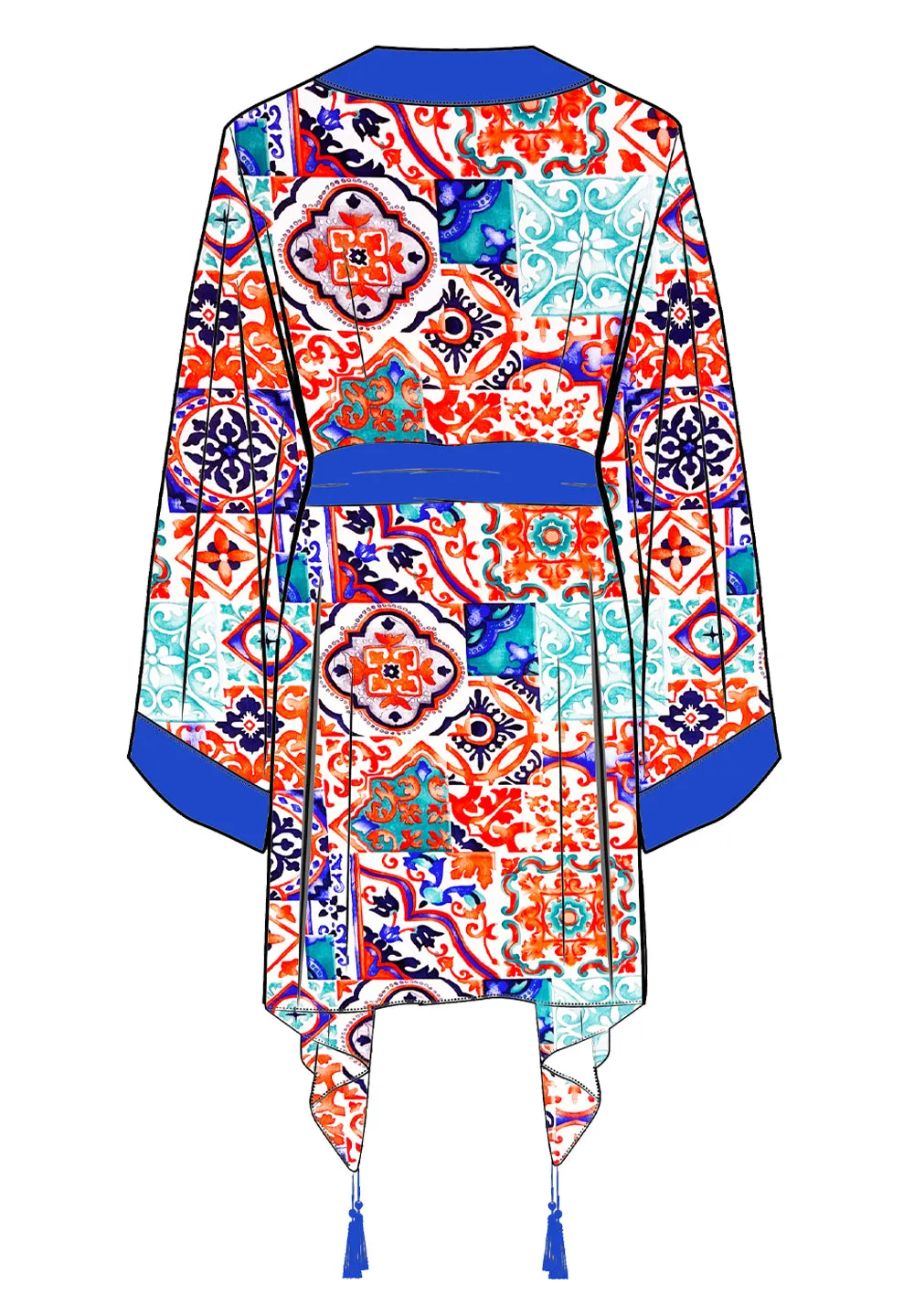 Siciliana - Carmella Kimono (Royal Blue)