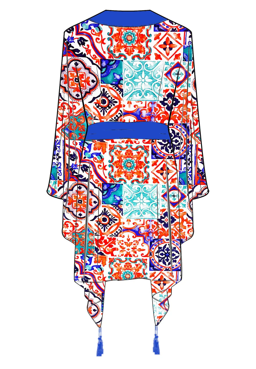 Siciliana - Carmella Kimono (Royal Blue)