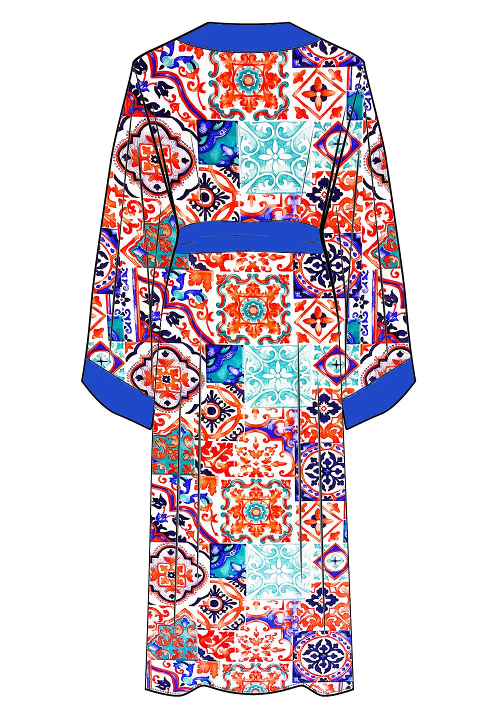 Siciliana - Carmella Kimono (Royal Blue)