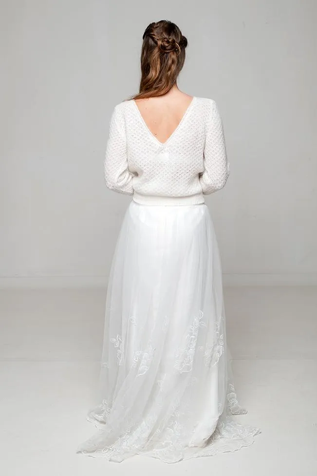 STRICK-SET Lacepullover ELLY in Lace mit Anleitung und Wolle