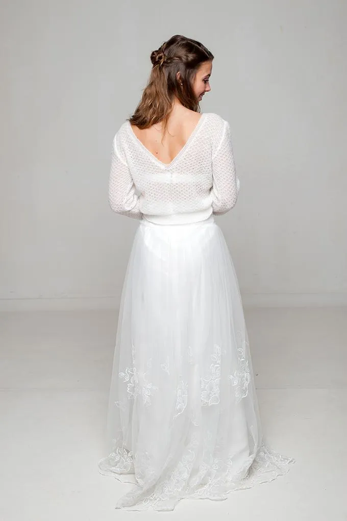 STRICK-SET Lacepullover ELLY in Lace mit Anleitung und Wolle