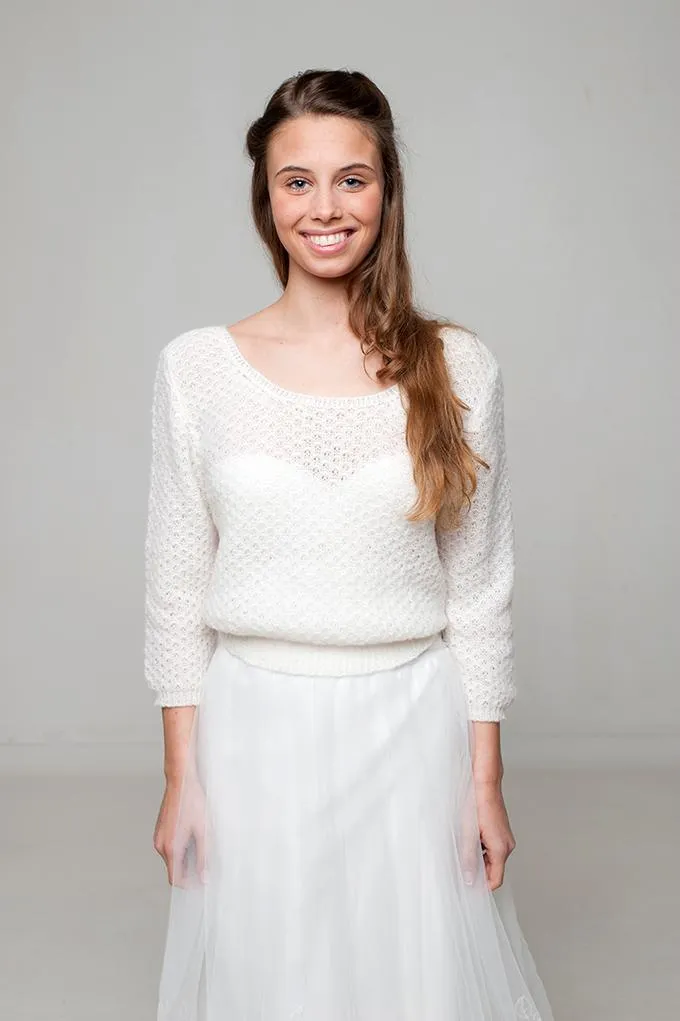 STRICK-SET Lacepullover ELLY in Lace mit Anleitung und Wolle