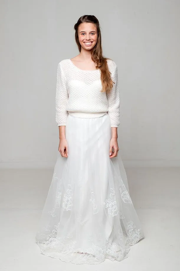 STRICK-SET Lacepullover ELLY in Lace mit Anleitung und Wolle
