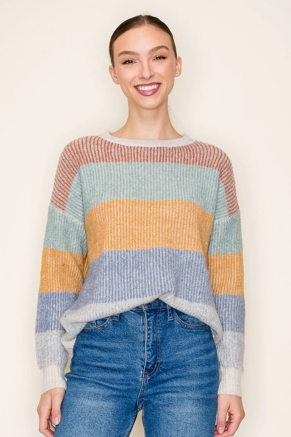 Thanksgiving Ready Colorblock Sweater
