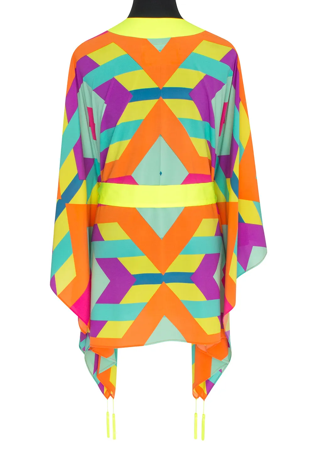 Tribal - Colorful Mayan Kimono (Neon Yellow)