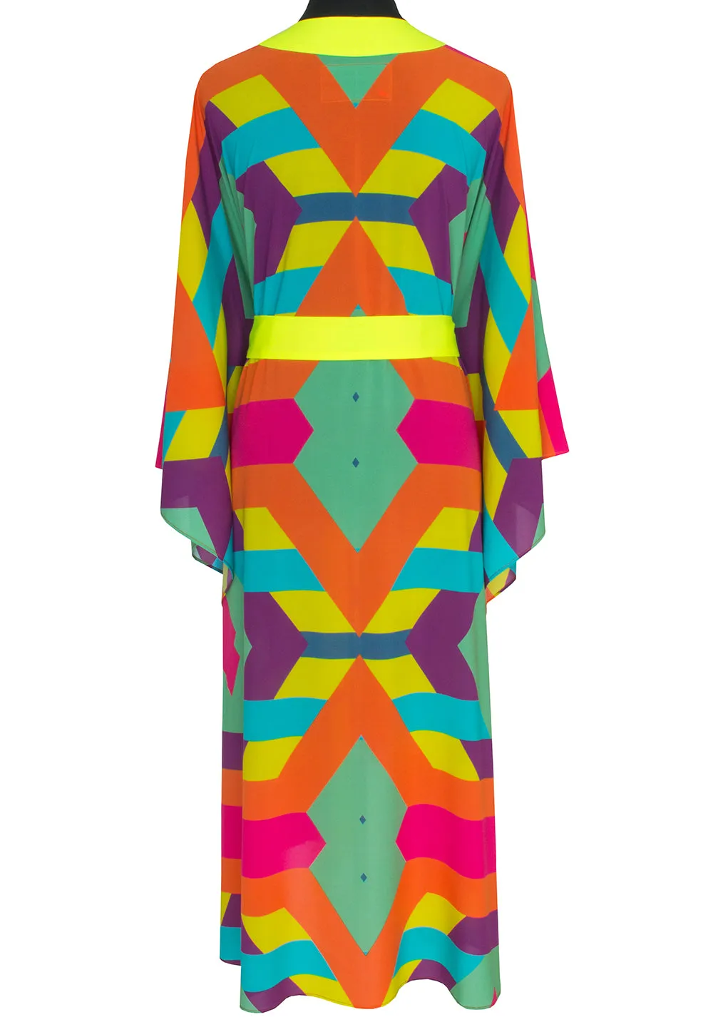 Tribal - Colorful Mayan Kimono (Neon Yellow)